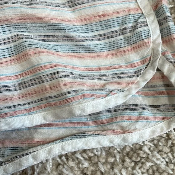 Athleta Jacquard Sandbar Shortie Linen Shorts Size 6 Small Beach Summer Pool EUC - Picture 7 of 10
